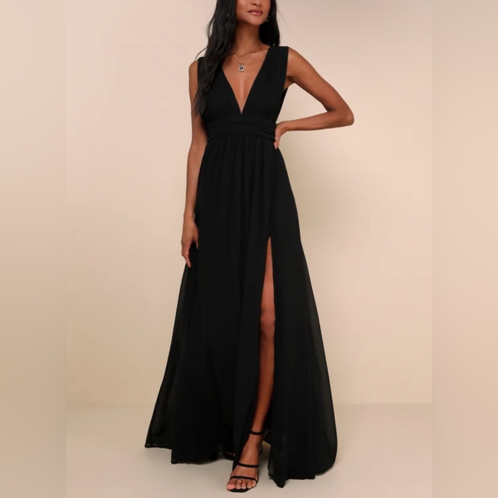Heavenly Hues Black Maxi Dress